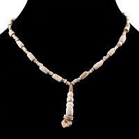 Western Asiatic Pale Stone Bead Necklace String