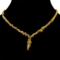 Roman and Other Yellow Glass Bead Necklace String
