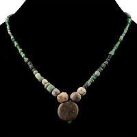 Roman and Other Glass and Stone Bead Necklace String