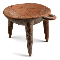 Western Asiatic Pottery Raised Tripod Dish