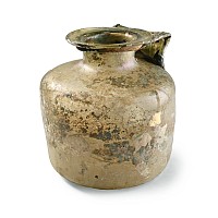 Large Roman Glass Jug with Iridescence