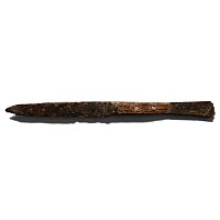 Medieval Iron Knife with Bronze Figural Pommel