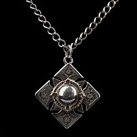 Post Medieval Engraved Silver Cross Pendant with Monogram