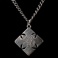 Post Medieval Engraved Silver Cross Pendant with Monogram