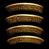 Large Post Medieval 'Providence Divine Hath Made Thee Mine' Gold Posy Ring