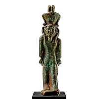 Egyptian Faience Figure of Nefertum