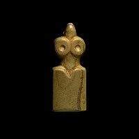 Sumerian Green Stone Eye Idol