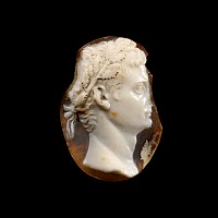 Roman Agate Cameo of the Emperor Augustus