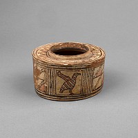 Indus Valley Terracotta Vessel with Birds and Geometric Designs