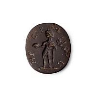 Roman Gnostic Hematite Gemstone with Standing Figure