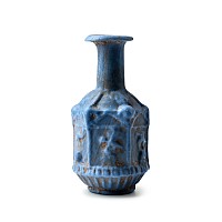 Roman Sidonian Opaque Light Blue Glass Flask