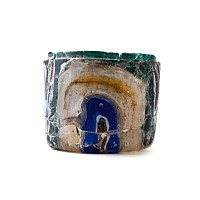 Roman Banded Glass Pyxis