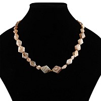 Western Asiatic Pale Agate and Gold Bead Necklace