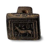 Western Asiatic Stone Stamp Seal with Inscription