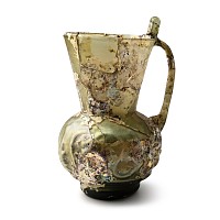 Western Asiatic Mould Blown Pale Green Glass Jug