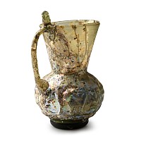 Western Asiatic Mould Blown Pale Green Glass Jug