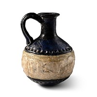 Fatimid Opaque and Clear Glass Juglet