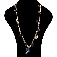 Stone Animal and Other Amulet Necklace