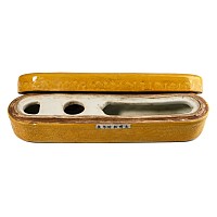 Large Chinese Yellow Glazed Brush Box with Dragons