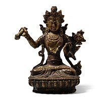 Tibetan Bronze Seated Buddha