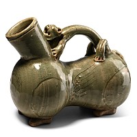 Chinese Yue Kiln Style Celadon Animal Vessel