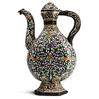 Chinese Enamelled Bronze Ewer for the Indian Market