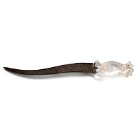 Indian Iron Dagger with Glass Hilt
