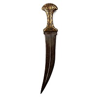 Indo-Persian Iron Dagger with Gilded Hilt