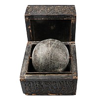 Indo-Persian Bronze Astrological Globe in Calligraphic Box
