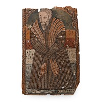 Persian Painted Dervish Man Miniature Leaf