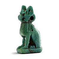 Egyptian Faience Sekhmet Cat Amulet