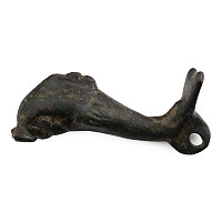Roman Bronze Dolphin Mount