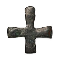 Byzantine Bronze Cross Pendant