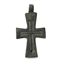 Byzantine Bronze Pendant Cross