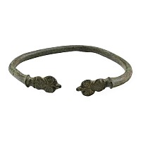 Roman Bronze Decorated Military Bracelet