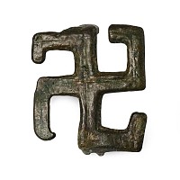 Roman Bronze Fylfot Brooch