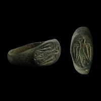 Byzantine Bronze Ring with Spread Eagle