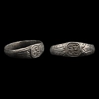 Post Medieval Silver Ring with Motifs