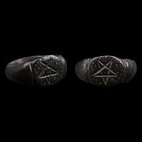 Medieval Bronze Ring with Pentagram