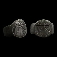 Byzantine Bronze Expandable Ring with Spread Eagle