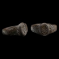 Medieval Silver Ring with Heraldic Bezel