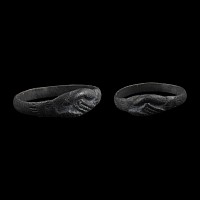 Medieval Bronze Clasped Hands Ring