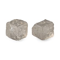 Rock Crystal Gaming Dice Pair