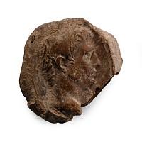 Egyptian Clay Papyrus Document Sealing with Bust of Tiberius