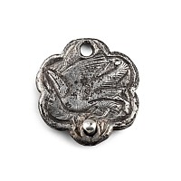 Medieval Silver Heraldic Mount with Bird