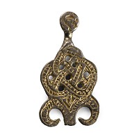 Viking Age Silver-Gilt Fastener with Entwined Beasts
