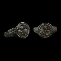 Byzantine Bronze Ring with Spread Eagle