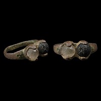 Viking Age Bronze Ring with Cabochons