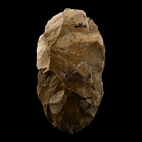 Large Stone Age Acheulean Ovate Flint Handaxe