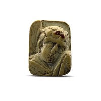 Byzantine Steatite Mount with Saint John the Theologian
